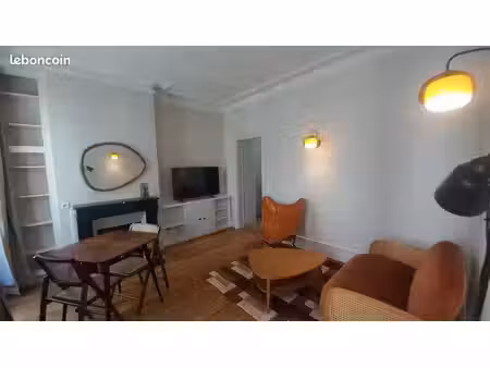 2 pièces meublé 35 33 m² – auteuil – rénové – cave – cour vélo