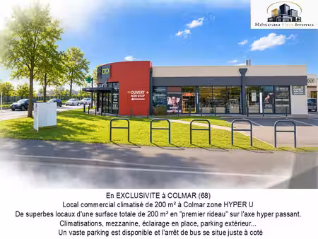 local commercial climatisé de 200 m2 à colmar emplacement no