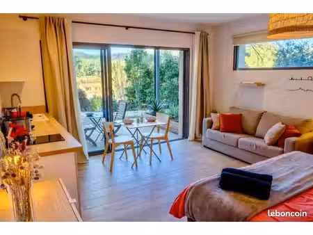 [cassis - albizzi] studio meublé  récent  indépendant 30 m² avec parking  charges comprise