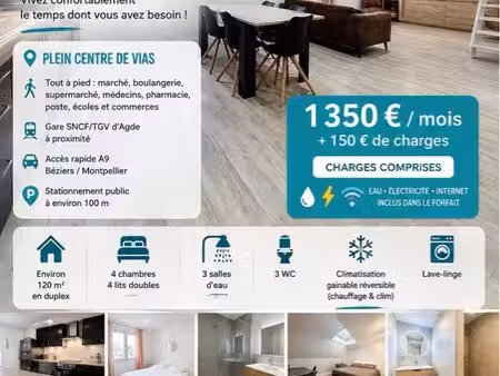 ? à louer à vias – location meublée temporaire