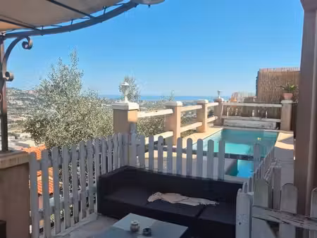 ? à louer – 3 pièces meublé – bas de villa – vue mer – saint-laurent-du-var