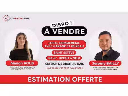 local commercial 145 m2 à saint esteve