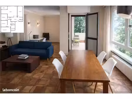 appartement 100m2 avec balcon  5 pièces