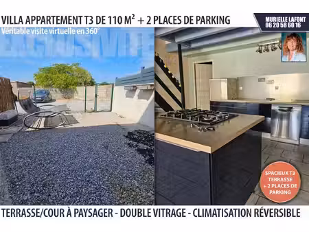 maison/villa 110 m² + terrasse/cour et parking