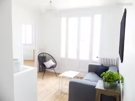 appartement t2 meublé 32 m² avec terrasse & vue – paris 13 (square albin-cachot)