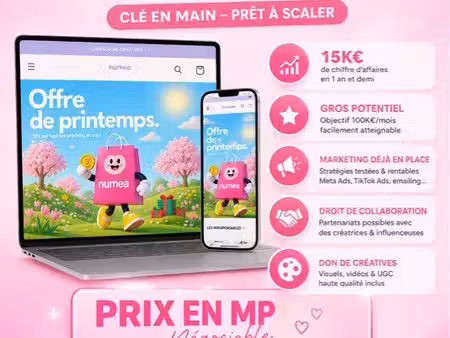 à vendre - site e-commerce | 16000 de ca