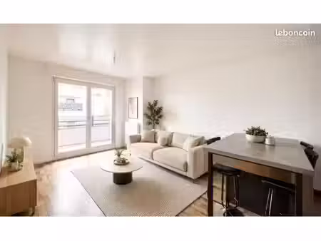 beau t3 55 m² – 2 chambres – lumineux – cuisine équipée – proche gares