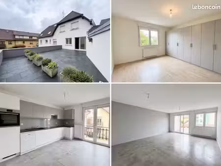 appartement t3 lumineux de 90 m² avec immense terrasse de 50 m² — valdoie centre