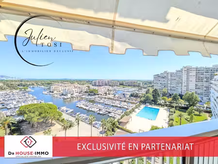 appartement 3 pièces traversant - vue panoramique mer & îles de lérins - parking et cave
