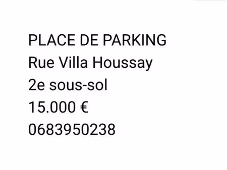 villa houssay parking