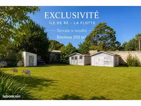exclusivité | rare terrain de 253 m² au cœur de la flotte-en-ré