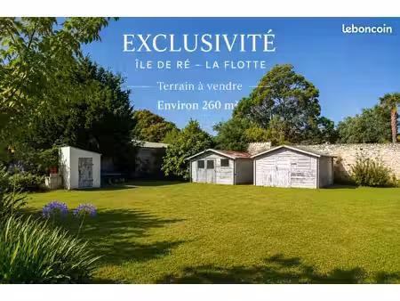 exclusivité | rare terrain constructible de 260 m² à la flotte-en-ré