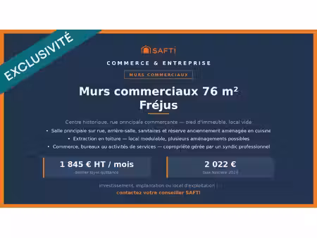 murs commerciaux 76 m² / fréjus