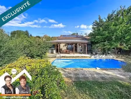 saint-jean-de-moirans  maison de plain-pied avec piscine  grand sous-sol et vue sur les ma