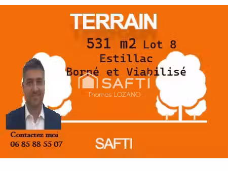 terrain plat de 531m2 pret a construire