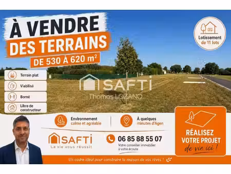 terrain constructible viabilisé à vendre