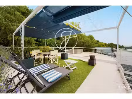 neuilly sur seine - péniche - 250m² habitable - terrasses 80m² - 6 chambres - salle de spo
