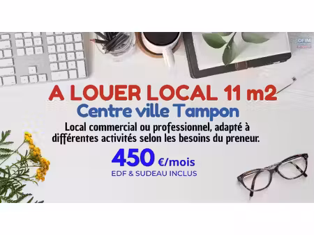 a louer un bureau /local professionnel ou commercial à 450€/mois  edf & sudeau inclus au c