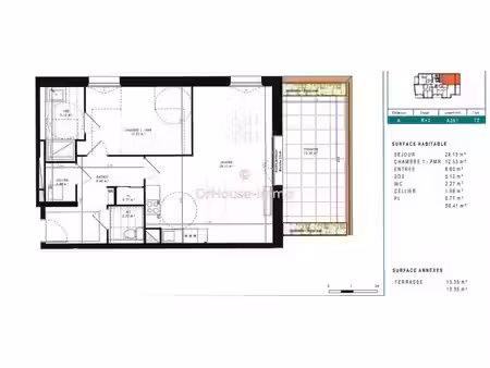 appartement neuf t2 avec terrasse et parking