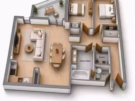 vente appartement 3 pièces à nantes éraudière-renaudière (44000) : à vendre 3 pièces / 66m