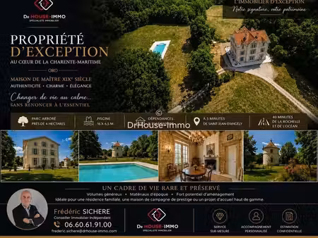 maison de maître de 341 m² avec parc de 4 hectares piscine