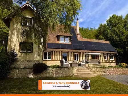maison normande en pierre et colombages – 150 m² – 4 chambres – terrain de 767 m² – val-de
