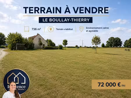 exclusivité – terrain à bâtir viabilisé – 736 m² – li