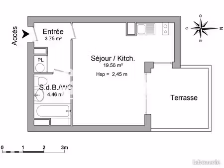 appartement 1 pièce 27 m²