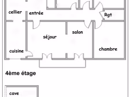 appartement 4 pièces 75 m²