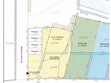 terrain constructible viabilisé à vendre