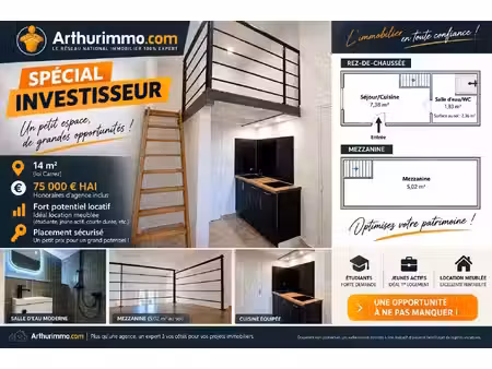 vente appartement 1 pièces 14 m2 à pourrières