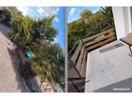 rosoy f3 rénové  moderne  face piscine  terrasse  cadre idéal  verger