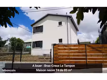 a louer maison t4 3 chambres 85m² bras creux / le tampon loyer : 1230 /mois