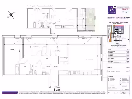 appartement 4 pièces 88 m²