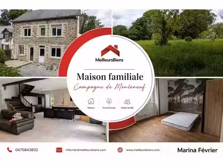 maison familiale à monteneuf 4 chambres terrain de 1810 m²