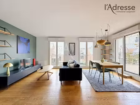 puteaux/ cours voltaire - appartement 2 pièces 62m² - 1 terrasse - 1 cave et 1 parking