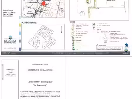 terrain plat viabilisé constructible et clôturé