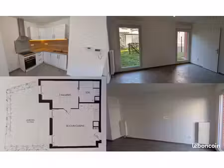 à louer – t2 avec jardin privatif – orchies