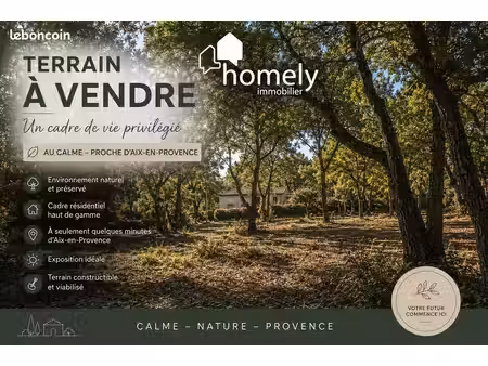 terrain 1400 m² eguilles