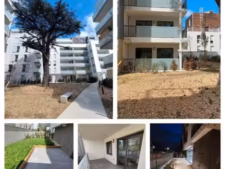 t2 en rdj avec 2 terrasses jardin + grand garage