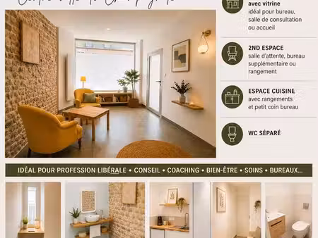 local professionnel 35 m² entièrement rénové – centre-ville de champagnole