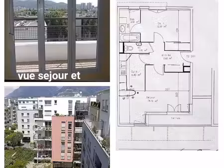 part. loue t2 + garage vigny musset- cuisine équipée