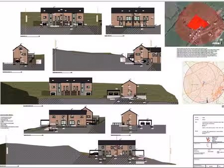 a saisir terrain + projet de 4 maisons avec permis en mains!