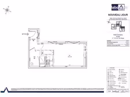 appartement 33.79m² à louer 980 - boulogne-billancourt 92100