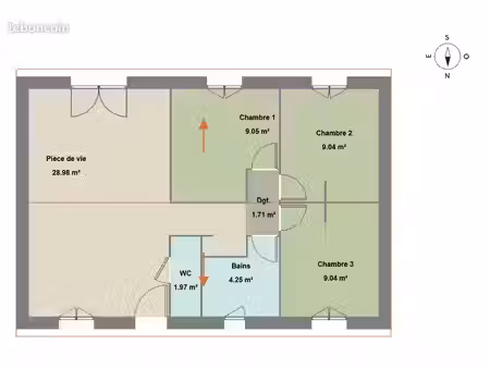 maison 4 pièces 77 m²