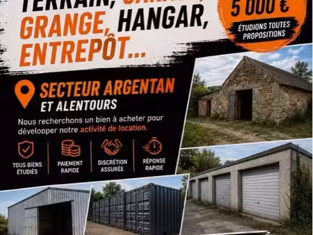 recherche terrain / garage