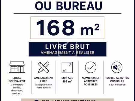 local commercial 168 m² dunkerque
