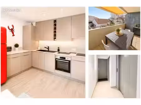 ?️ canet plage – grand large – t2 traversant 45 m² – terrasse – aperçu mer – dpe b – garag