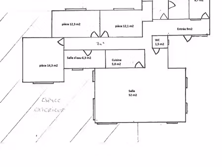 location local commercial ou bureaux 145 m2 wizernes