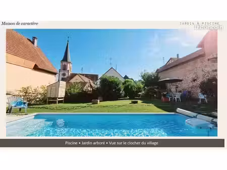 sans frais d'agence  maison de charme 163 m2 avec piscine et dépendances à rorschwihr — en